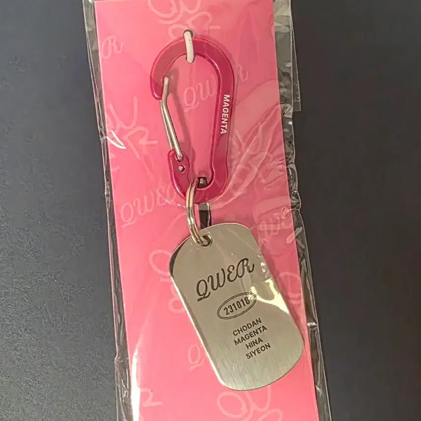 [BUNJANG] QWER Magenta Carabiner Keyring / QWER 마젠타 카라비너 키링 미개봉