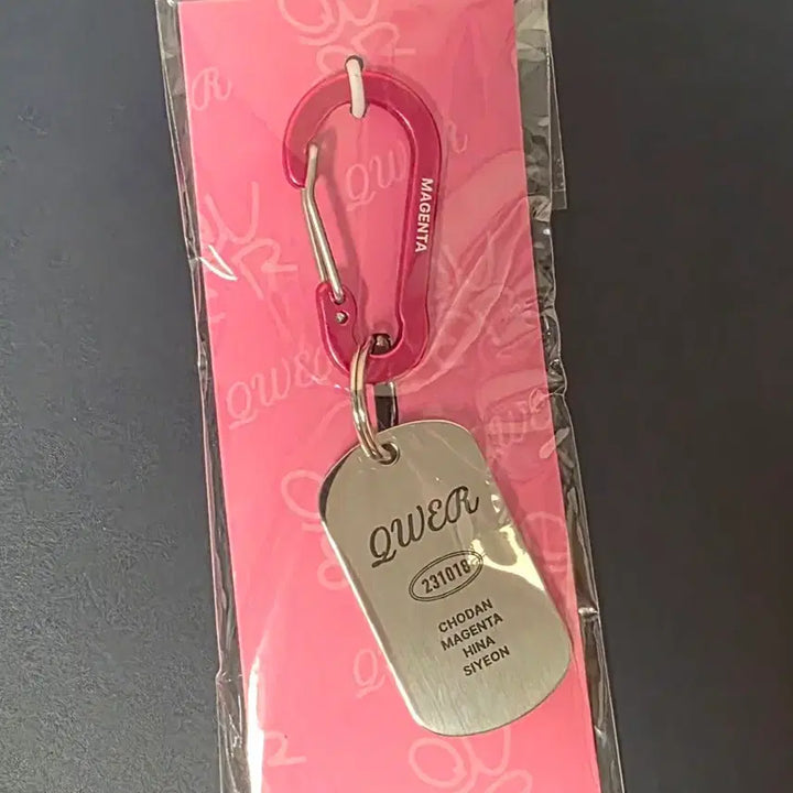 [BUNJANG] QWER Magenta Carabiner Keyring / QWER 마젠타 카라비너 키링 미개봉