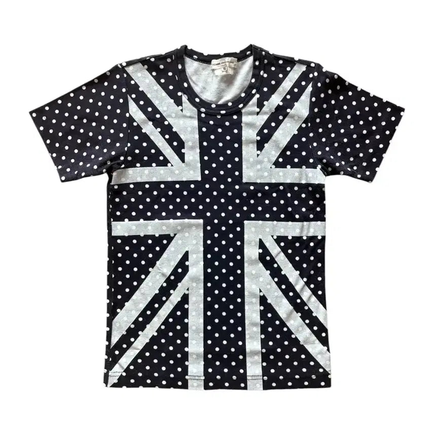 [BUNJANG] Comme des Garcons Polka Dot Union Jack Short Sleeve T-Shirt / 꼼데가르송 도트 유니온 잭 반팔 티셔츠