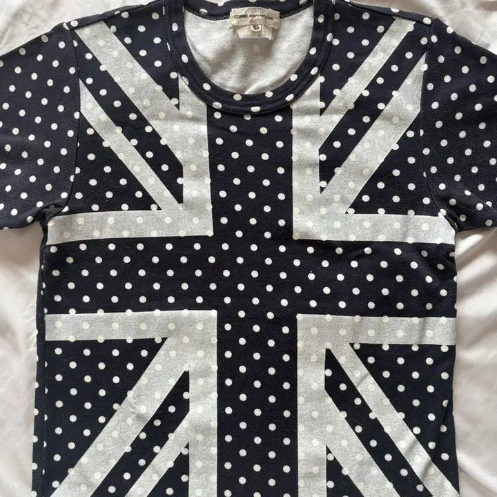 [BUNJANG] Comme des Garcons Polka Dot Union Jack Short Sleeve T-Shirt / 꼼데가르송 도트 유니온 잭 반팔 티셔츠