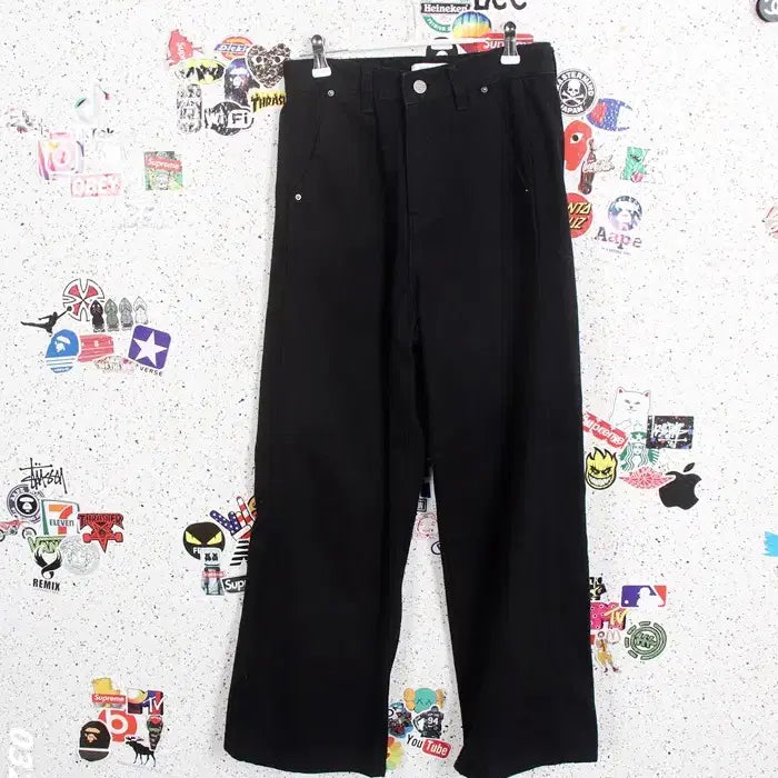 [BUNJANG] Slow Mood Simple Black Chino Pants (Women&