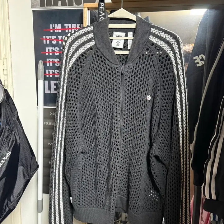 [BUNJANG] Adidas x CLOT Crochet Track Top Carbon [XL] / [XL]아디다스 x 클랏 크로셰 트랙 탑 카본