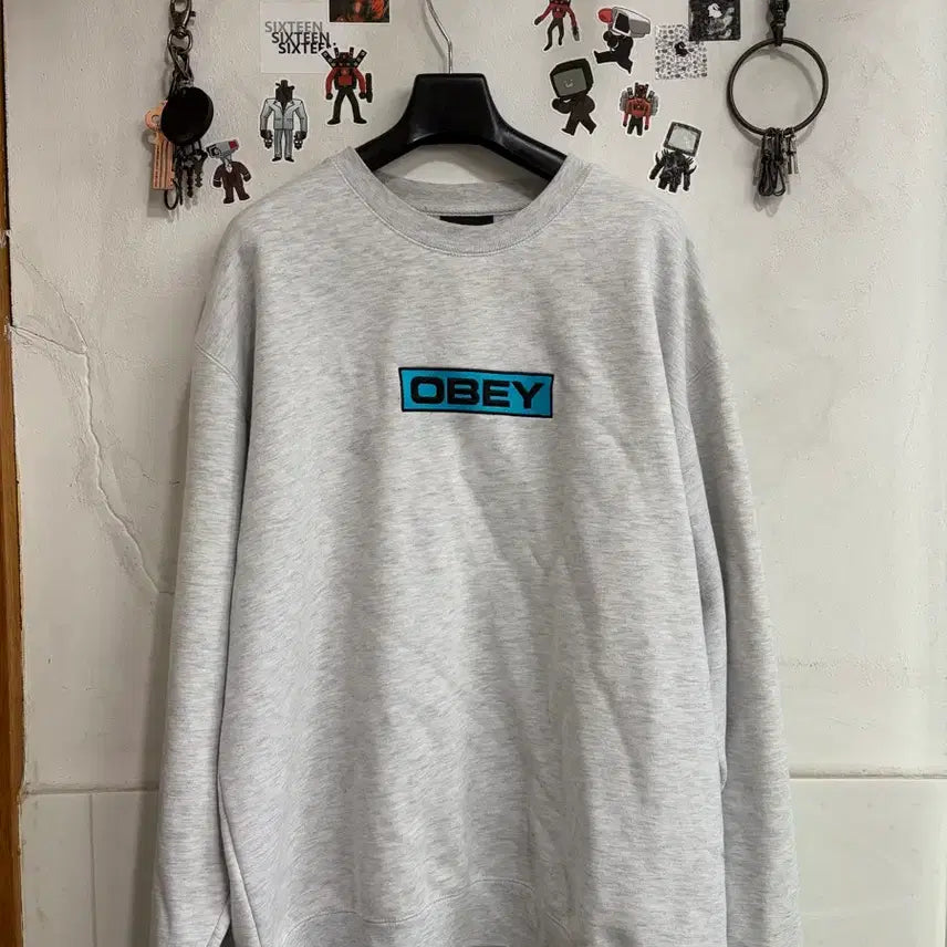 [BUNJANG] OBEY Worldwide Logo Sweatshirt L Size / OBEY 월드와이드 맨투맨 L 사이즈