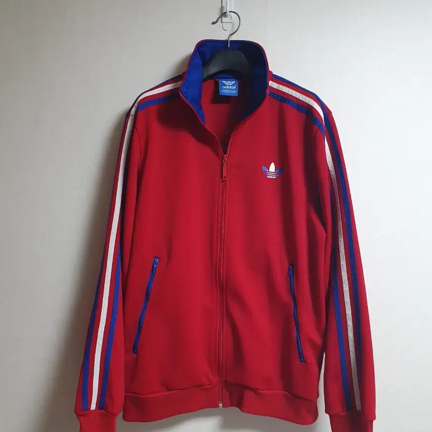 [BUNJANG] Adidas Firebird Track Top Red and Blue Jersey / 아디다스 져지 파이어버드 트랙탑 레드 블루 105