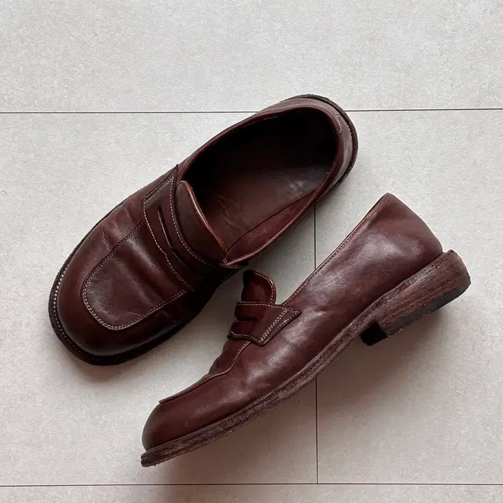 [BUNJANG] Kinch OVATE 500(a) Washed Horse Leather Penny Loafers Brown 285 / 킨치 OVATE 500(a) 브라운 285 / 워시드 호스레더 페니로퍼