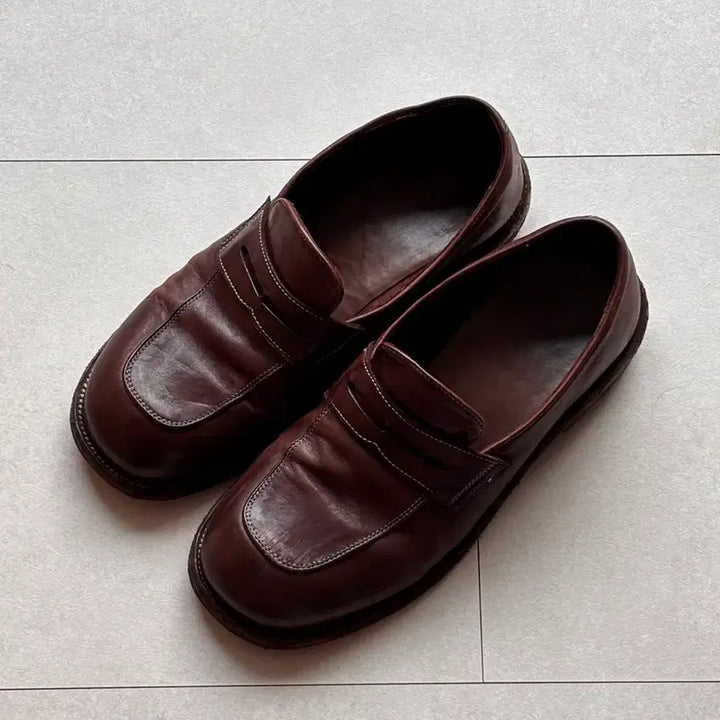 [BUNJANG] Kinch OVATE 500(a) Washed Horse Leather Penny Loafers Brown 285 / 킨치 OVATE 500(a) 브라운 285 / 워시드 호스레더 페니로퍼