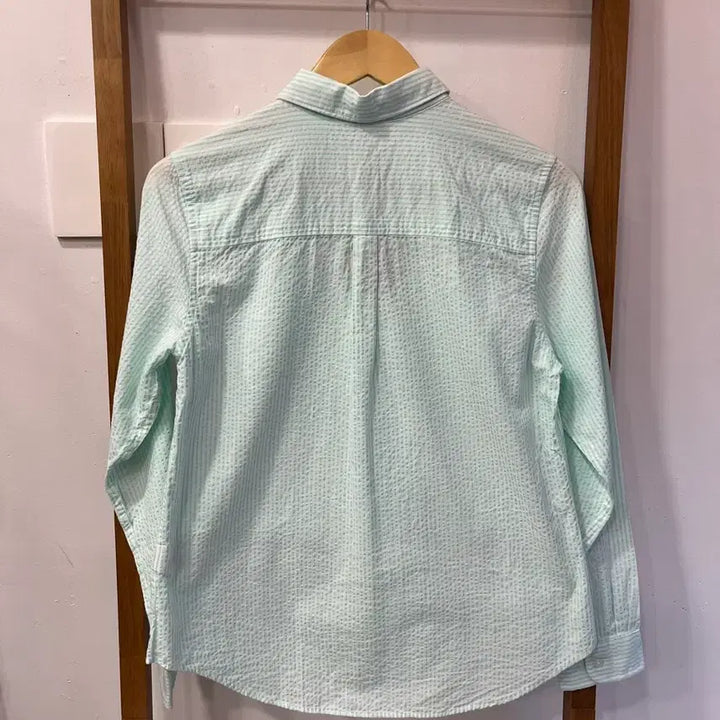 [BUNJANG] L.L.Bean Seersucker Check Shirt Mint / [M] 엘엘빈(L.L.Bean) 민트 시어서커 체크 셔츠