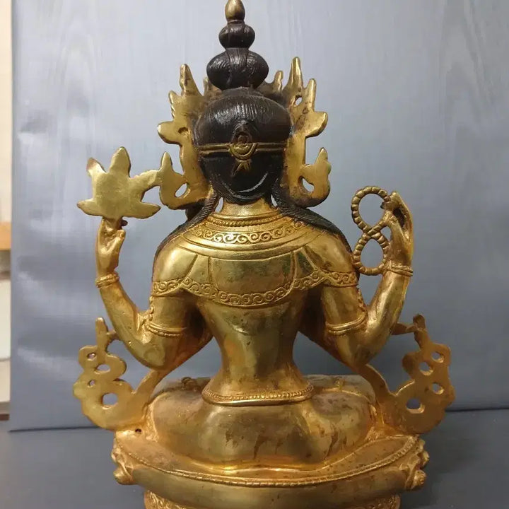 [BUNJANG] Brass Guan Yin Statue / 황동 관세음보살 불상 조각상