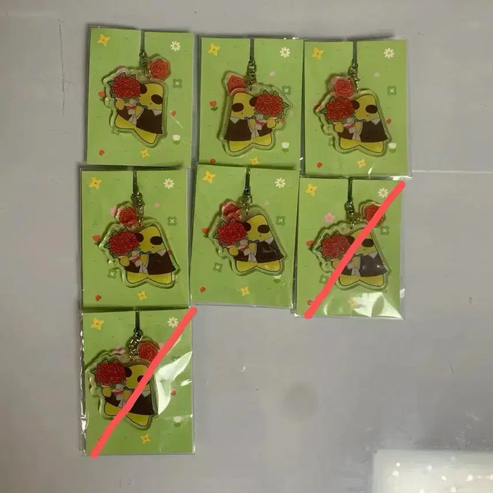 [BUNJANG] Jamtteul Spring Kakbyeol Pixelly Rose Acrylic Keyring / 잠뜰 봄 각별 아크릴키링 픽셀리 장미 아크릴 키링