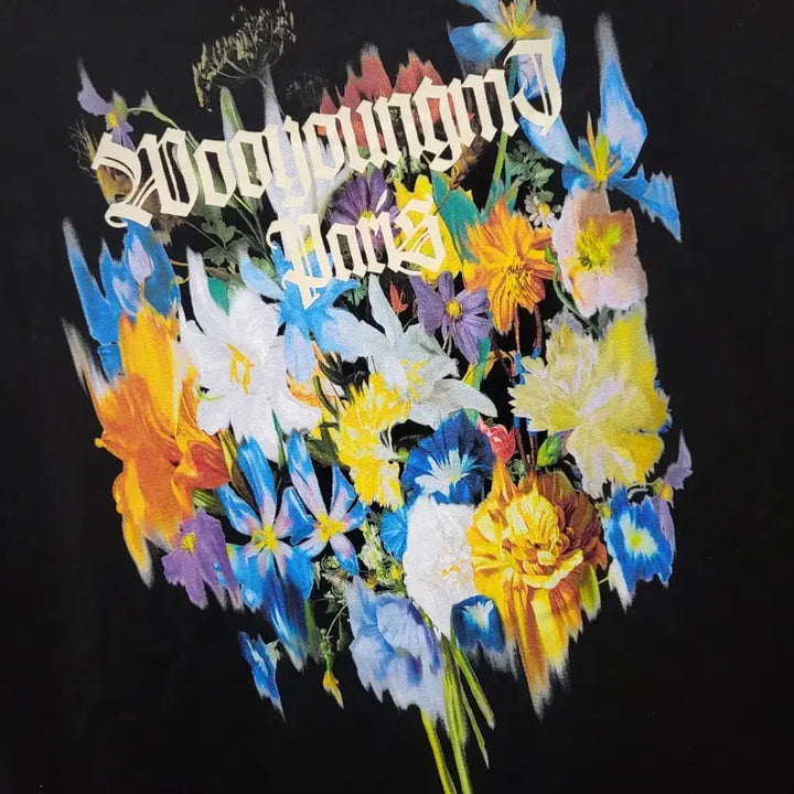 [BUNJANG] Wooyoungmi 22SS Multi Flower Back Logo Short Sleeve T-Shirt / [새상품급] 48 / 22SS 우영미 멀티 플라워 백로고 반팔티