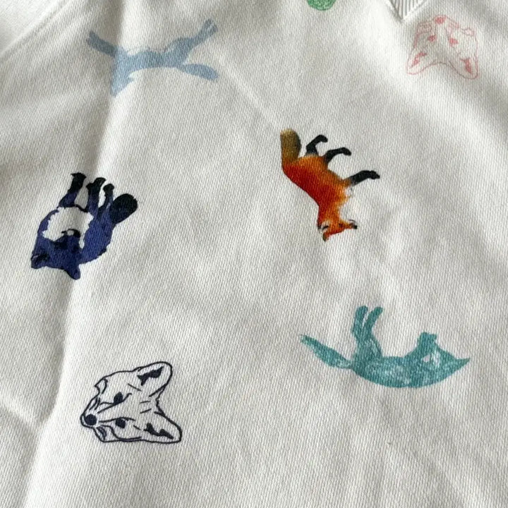 [BUNJANG] Maison Kitsune Patterned Sweatshirt / 매종키츠네 패턴 맨투맨