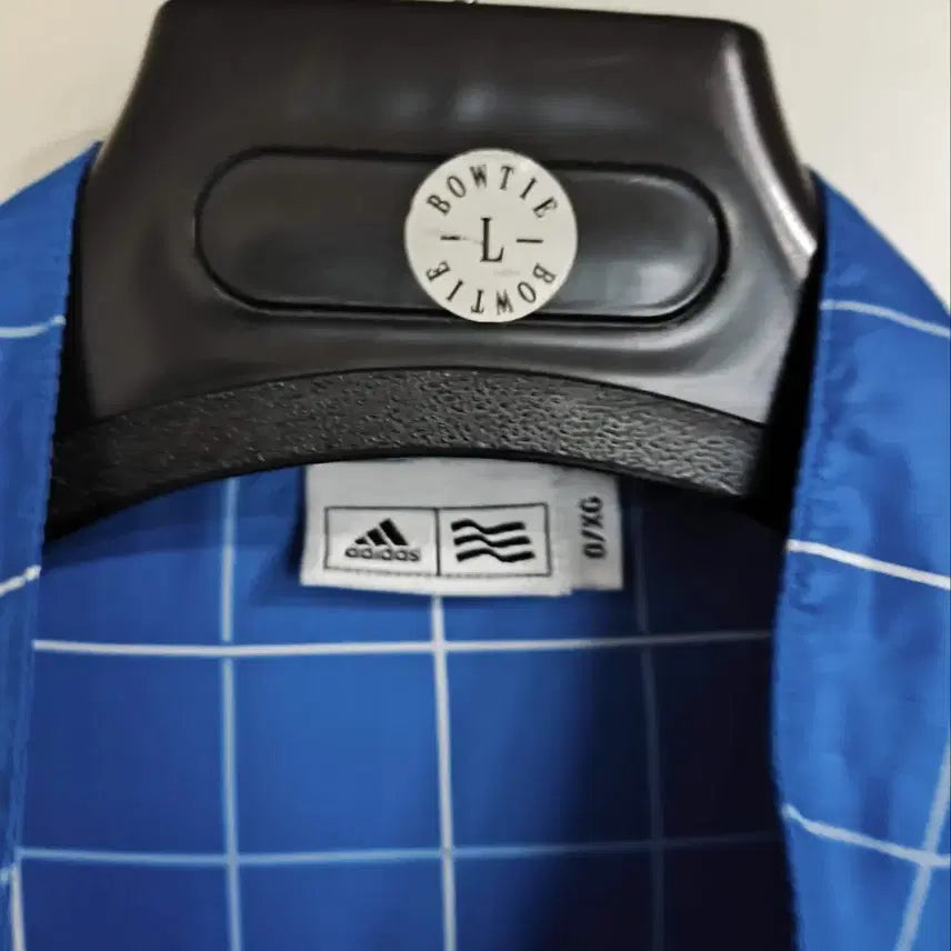 [BUNJANG] Adidas Square Nylon Check Windbreaker Blue / 105 아디다스 스퀘어 나일론 체크 바람막이 블루