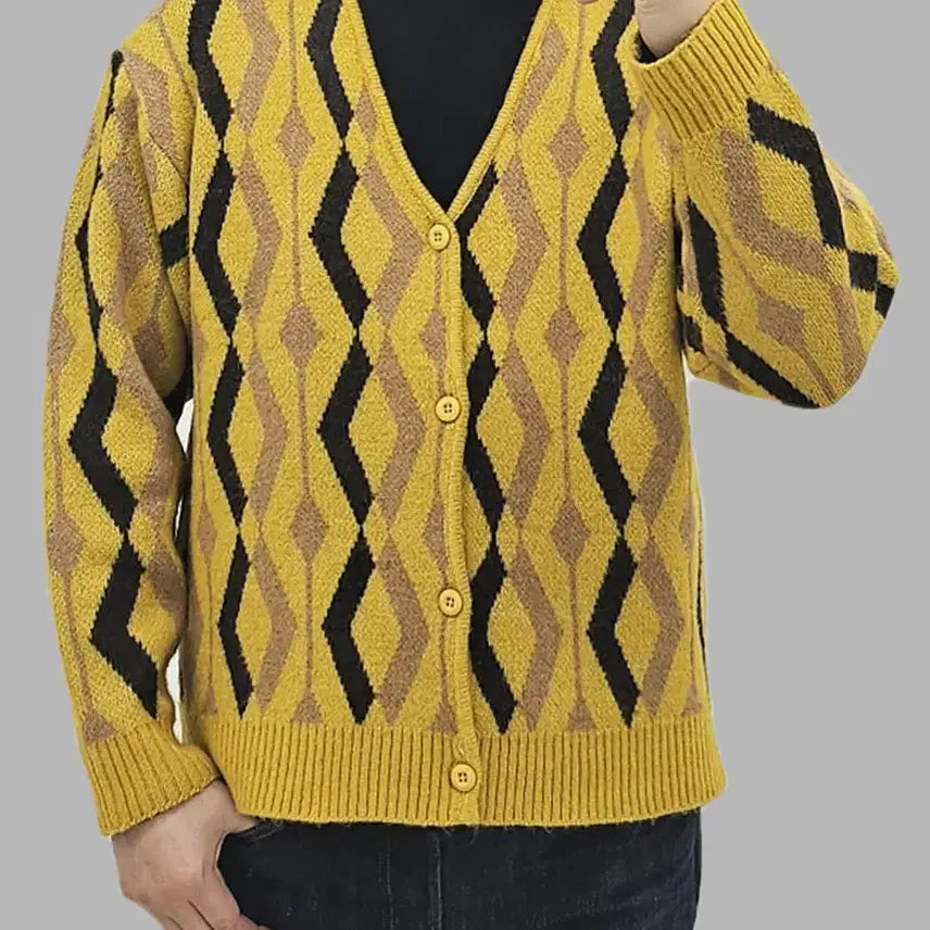[SOLD OUT] JournalStandard 저널스탠다드 브리티시패턴 자카드 가디건 M