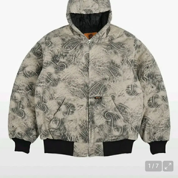 [BUNJANG] ERSCO Paisley Quilted Lined Hooded Jacket Beige / 급처 5만ersco 이알에스코 페이즐리  퀼티드 라인 후드자켓 베이지 1