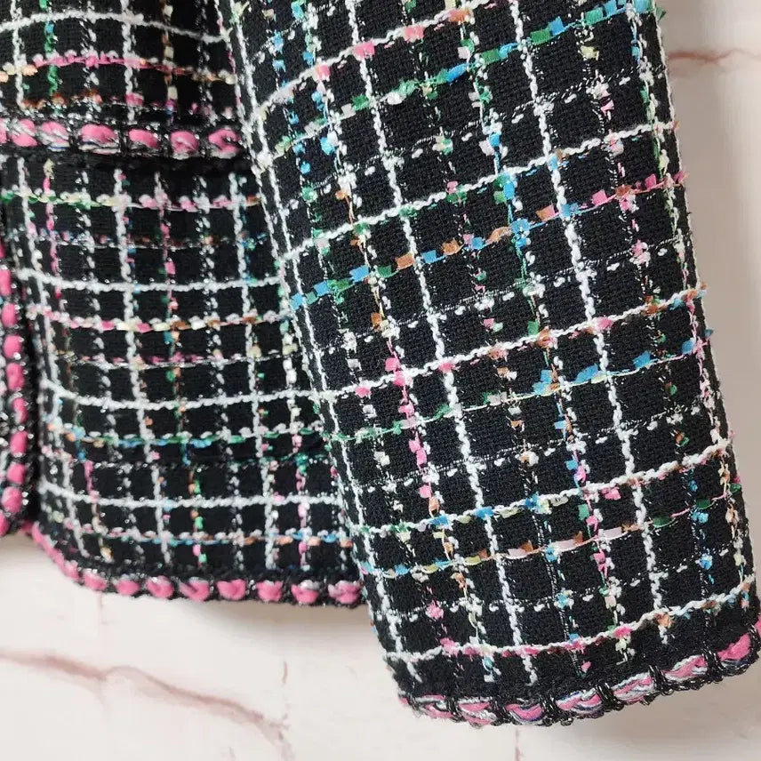 [BUNJANG] Anna Sui Tweed Jacket Pink Trimming / 안나수이 트위드 자켓 핑크 트리밍