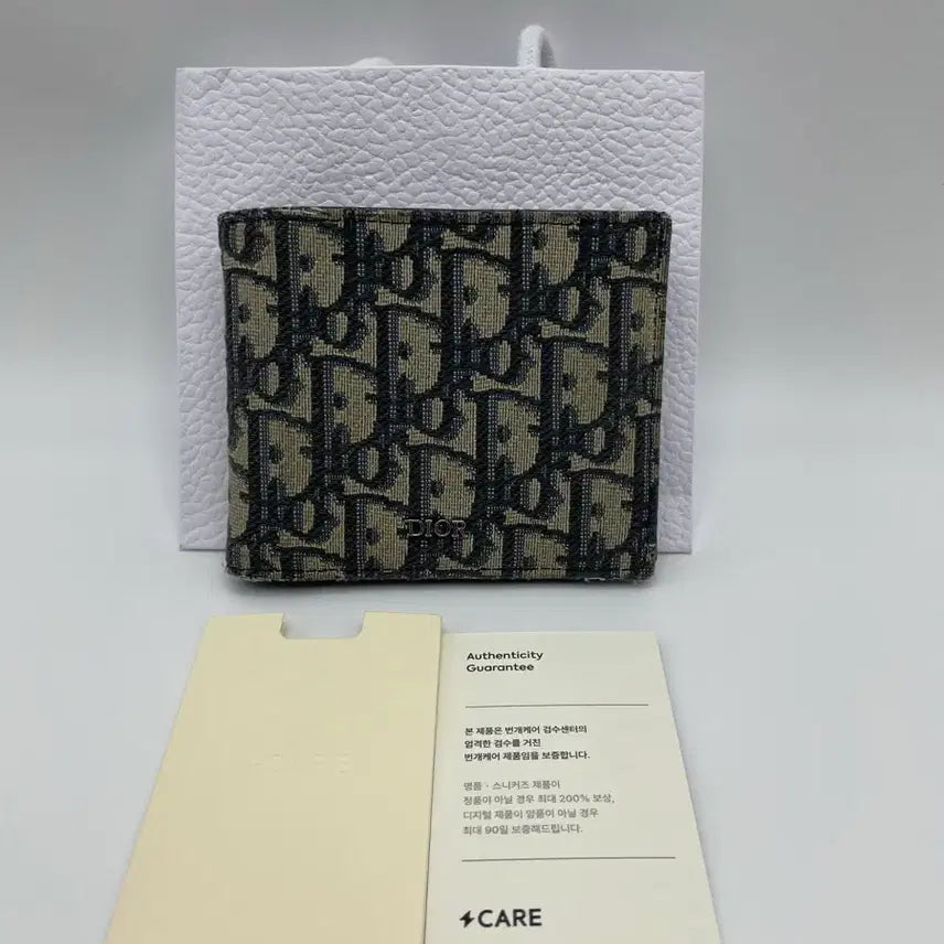 [BUNJANG] Dior Oblique Bi-fold Wallet Beige / [좋은 상태] 디올 오블리크 반지갑 베이지