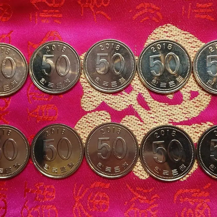 [BUNJANG] 2018 50 Won Coins (10 pcs) / 2018년 50원 동전 10개