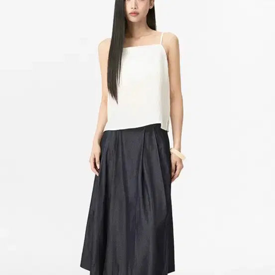 [BUNJANG] MIXXO Denim-Like Long Skirt / [새상품] 미쏘 데님라이크 롱 스커트
