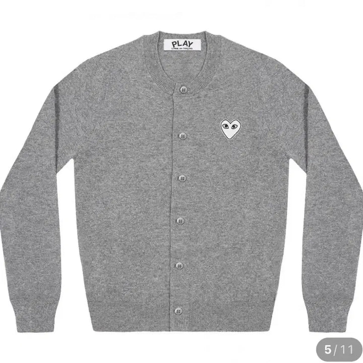 [SOLD OUT] 꼼데가르송 화이트 와펜 여성 니트 가디건 새상품