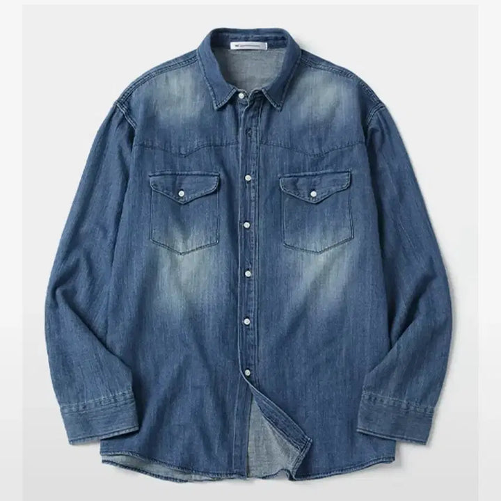 [SOLD OUT] 윗 With 웨스턴 데님 셔츠 M