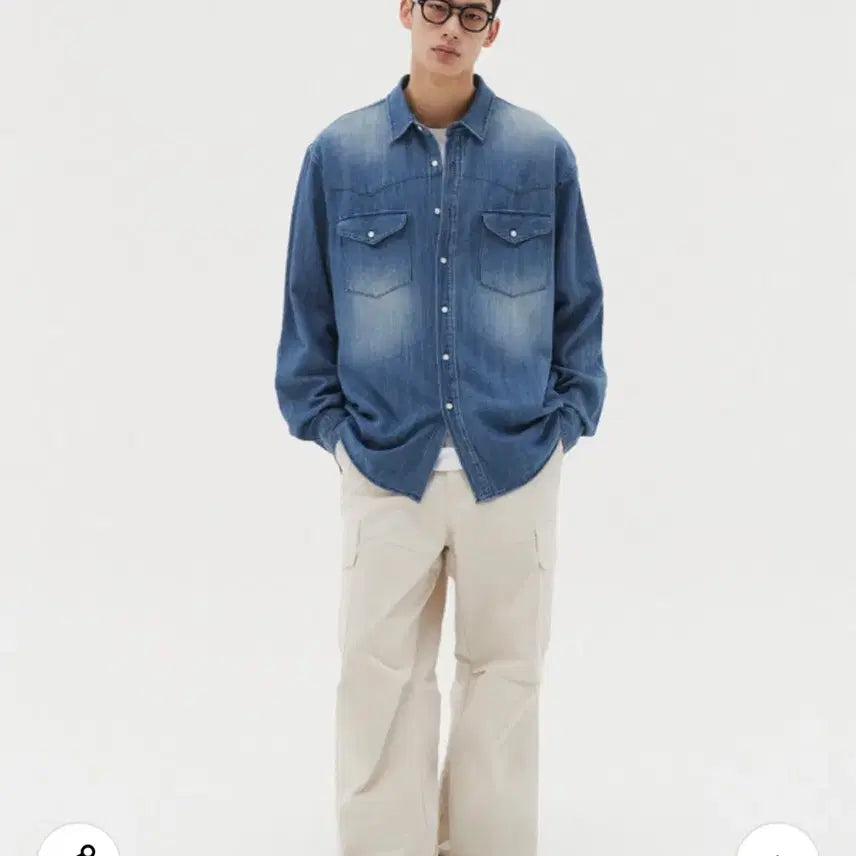 [SOLD OUT] 윗 With 웨스턴 데님 셔츠 M