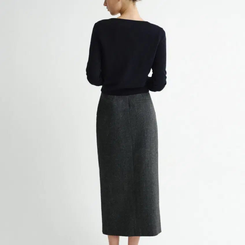 [BUNJANG] Sie Mago Slit Long Skirt Charcoal S / sie 시에 마고 슬릿 롱스커트 차콜 s 새상품