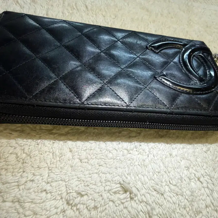 [BUNJANG] Chanel Black Quilted Long Wallet / 샤넬 블랙 퀼팅 장지갑 (깜봉지갑)