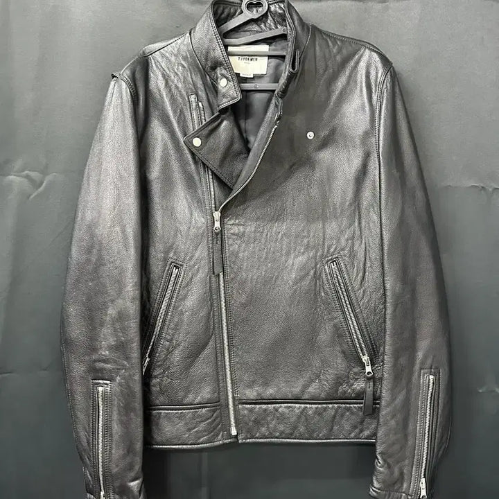 [BUNJANG] T.I FOR MEN Black Leather Rider Jacket / T.I FOR MEN 블랙 가죽 라이더 자켓