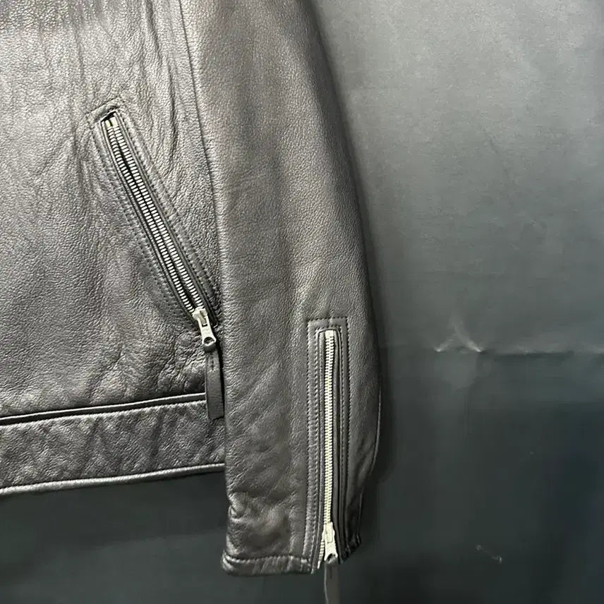 [BUNJANG] T.I FOR MEN Black Leather Rider Jacket / T.I FOR MEN 블랙 가죽 라이더 자켓