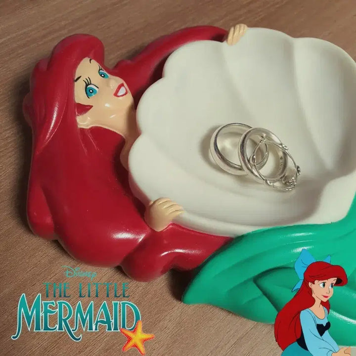 [BUNJANG] 1991 Disney The Little Mermaid Ariel Trinket Dish / 고전 1991 디즈니 인어공주 에리얼 트레이 접시 보석함 받침대 dish