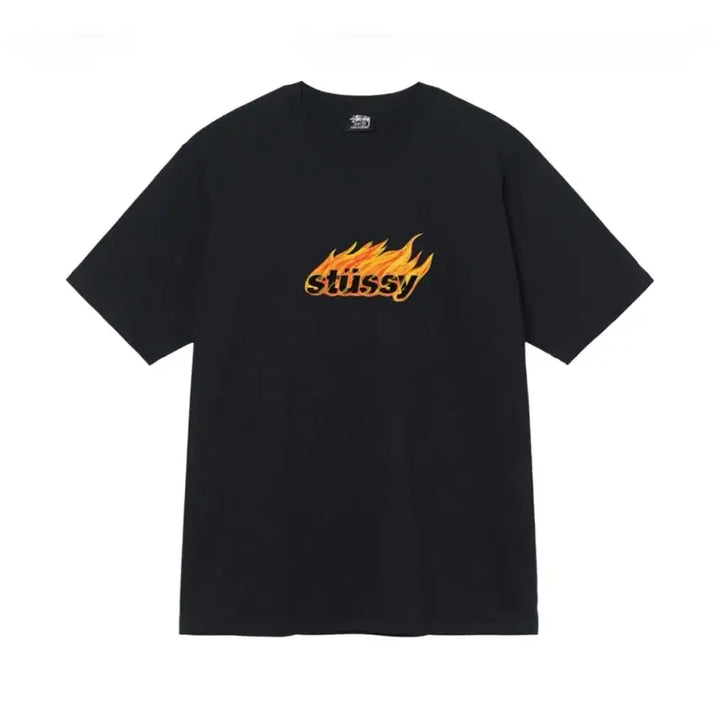 [BUNJANG] Stussy Flame T-Shirt Black / [XL] 스투시 플레임 티셔츠 블랙