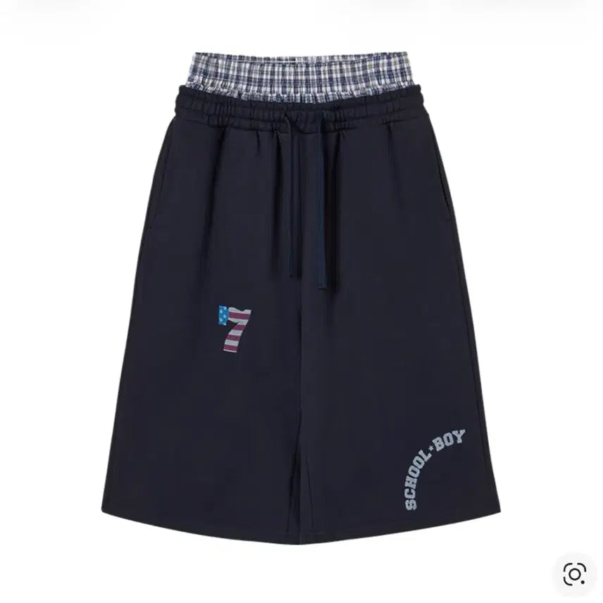 [BUNJANG] AEAE Trunk Layered Sweat Shorts Navy / Aeae 트렁크 레이어드 스웻쇼츠 네이비