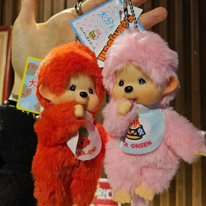 [BUNJANG] Oita Monchhichi Yufuin Monchhichi Red Pink Keyring / 오이타몬치치 유후인몬치치 레드 핑크