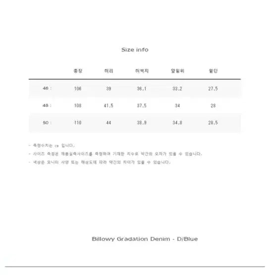 [BUNJANG] Martin Plan Below Gradient Denim Wash Pants / 마틴플랜 빌로위 그라데이션 데님 블루 워싱 팬츠