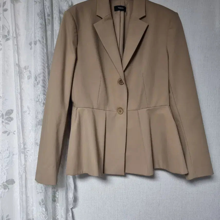 [BUNJANG] Theory Beige Flare Jacket / Theory 띠어리 베이지 플레어 자켓