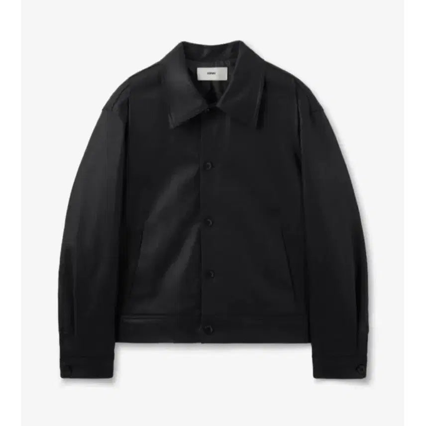 [BUNJANG] Minav Ambassador Coated Denim Crop Jacket - M / 미나브 엠버서더 코딩 데님 크롭 자켓 M