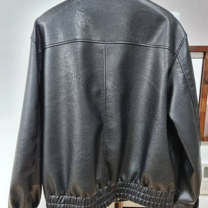 [SOLD OUT] 도프제이슨 크리즈 레더 A-2 자켓 BLACK m사이즈