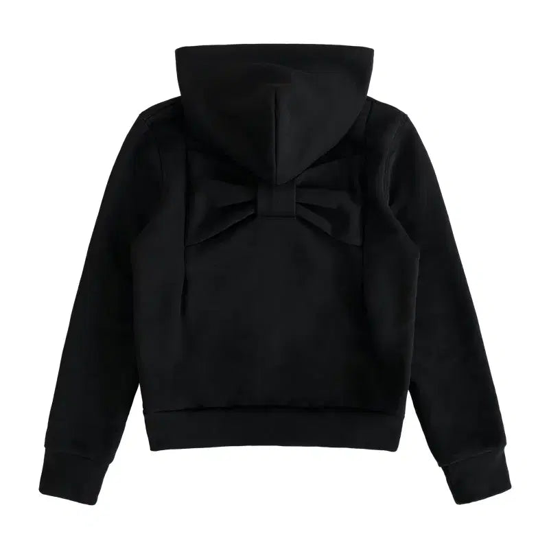 [BUNJANG] Chemehe Bow Zip-Up Hoodie (Black) / Chemehe 체메씨 BOW ZIP-UP HOODIE (BLACK)