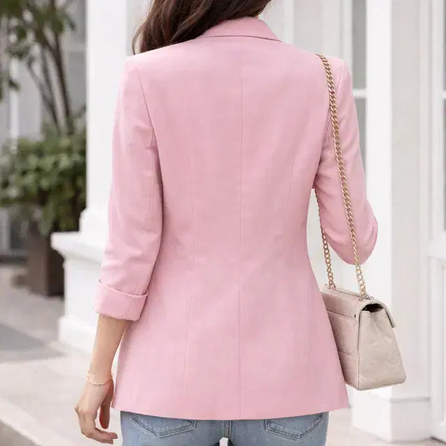 [BUNJANG] Sse Shop 1039 Linen Jacket (Skin Pink) / 쎄샵 1039 7부소매 린넨 자켓 스킨핑크 55반-1개