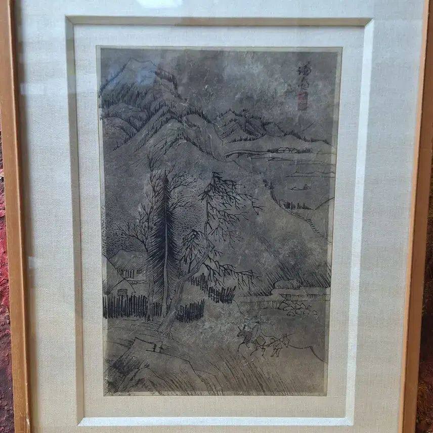 [BUNJANG] Joseon Dynasty Folk Painting (Gohwa) Framed Artwork / 조선시대  민화고화