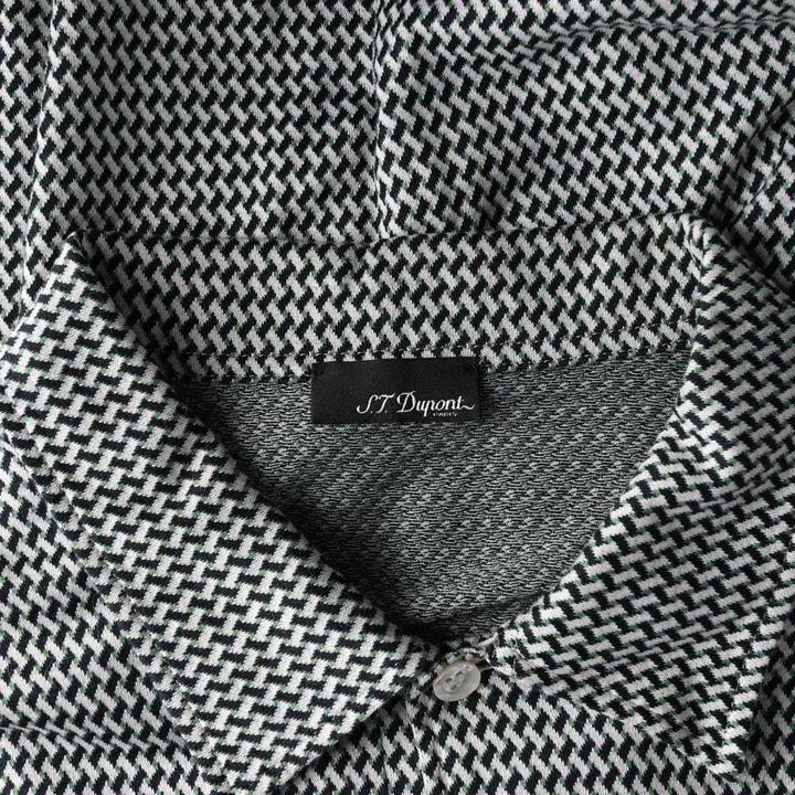 [BUNJANG] Dupont Pattern Short Sleeve Polo Shirt / 듀퐁 패턴 반팔 티셔츠 카라티 폴로 셔츠