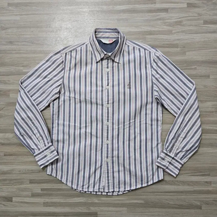 [BUNJANG] Beanpole Jeans Striped Long Sleeve Shirt Size 95 / 95/ 빈폴진 스트라이프 긴팔 셔츠