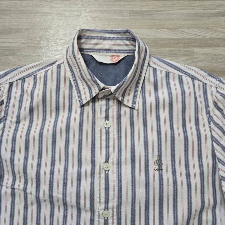 [BUNJANG] Beanpole Jeans Striped Long Sleeve Shirt Size 95 / 95/ 빈폴진 스트라이프 긴팔 셔츠