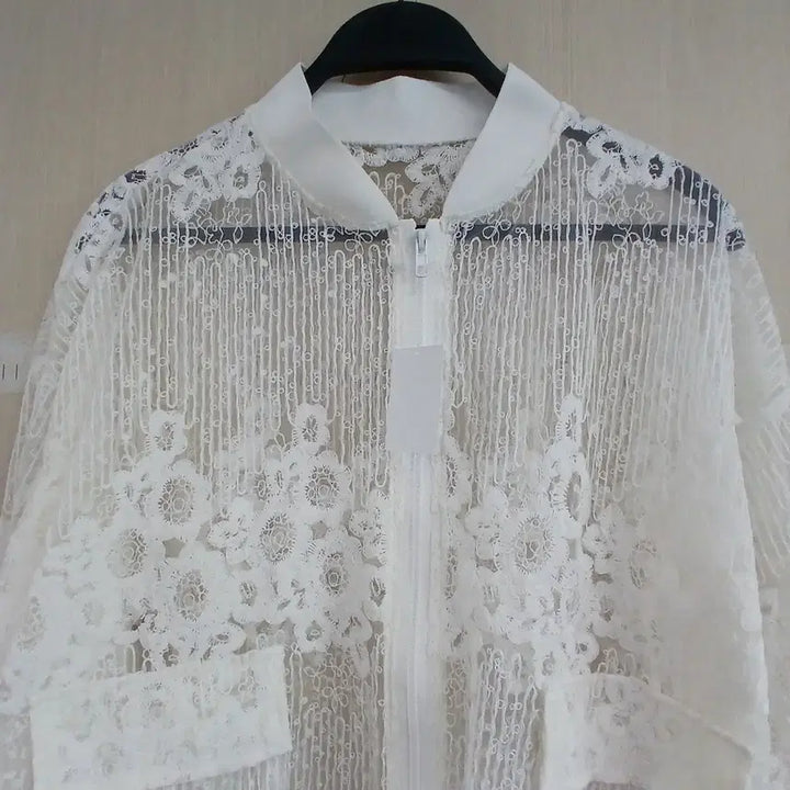 [BUNJANG] White Lace Jacket / 화이트 레이스 자켓