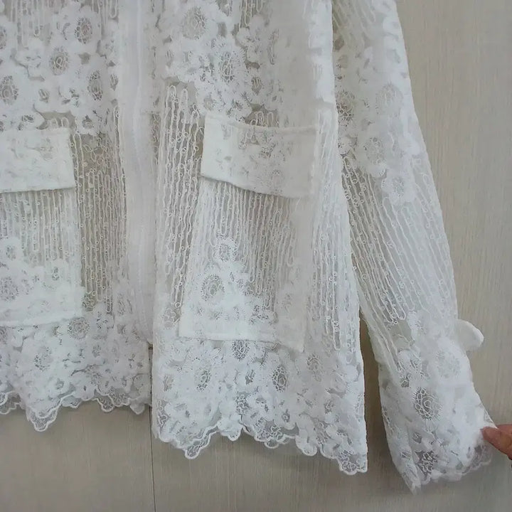 [BUNJANG] White Lace Jacket / 화이트 레이스 자켓