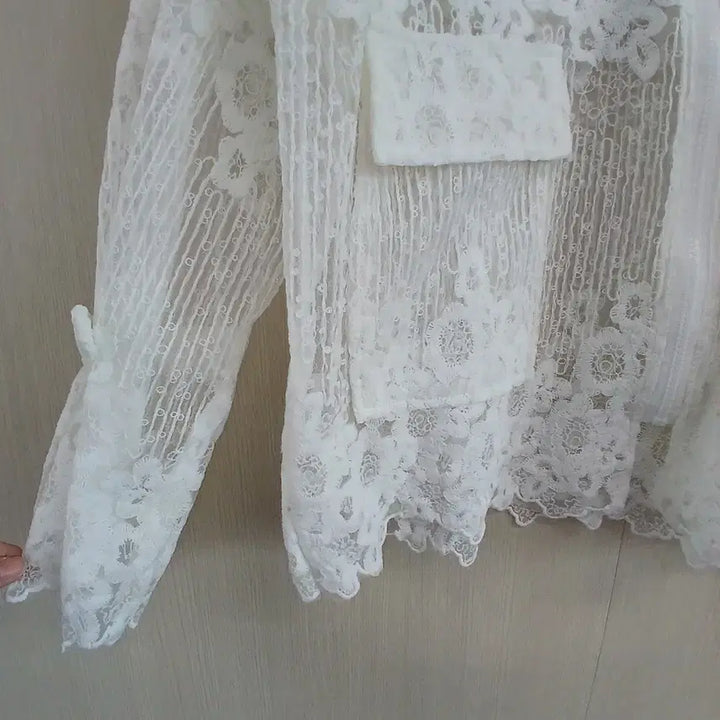 [BUNJANG] White Lace Jacket / 화이트 레이스 자켓