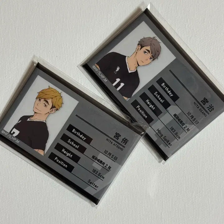[BUNJANG] Haikyu! Atsumu &amp; Osamu Student ID Name Tag Bundle Set / 하이큐 아츠무 오사무 학생증 명찰 (일괄)