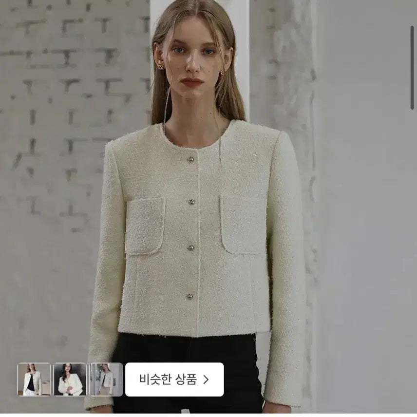 [BUNJANG] De Heve Tweed Out Pocket Single Tweed Jacket / 드헤베 트위드 Out Pocket Single Tweed Jacket