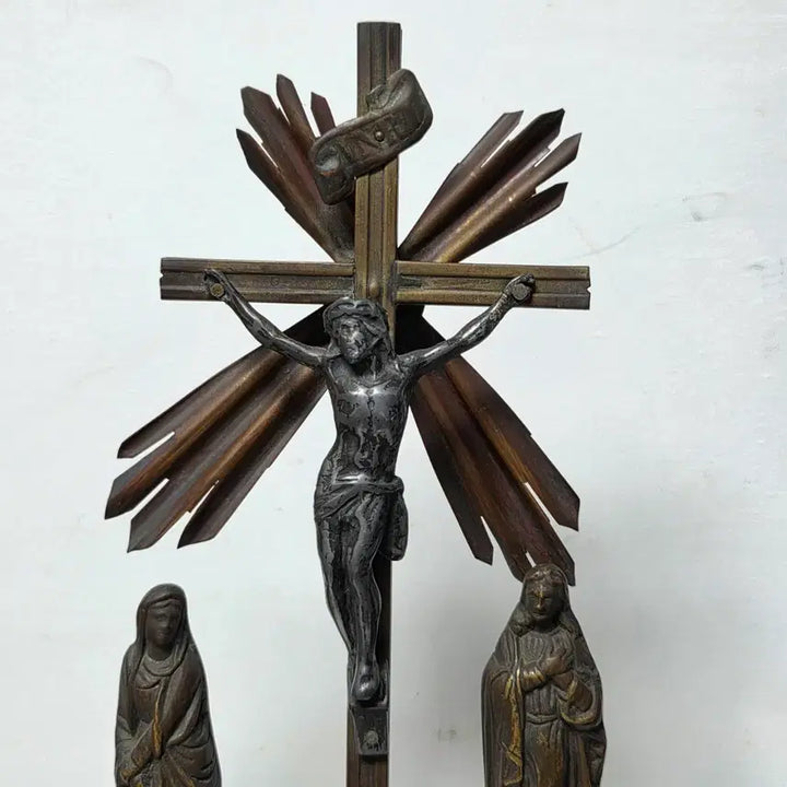 [BUNJANG] 1950s Brass Cross Catholic Religious Item / 50년대 황동 십자가 성물 가톨릭 천주교 십자가