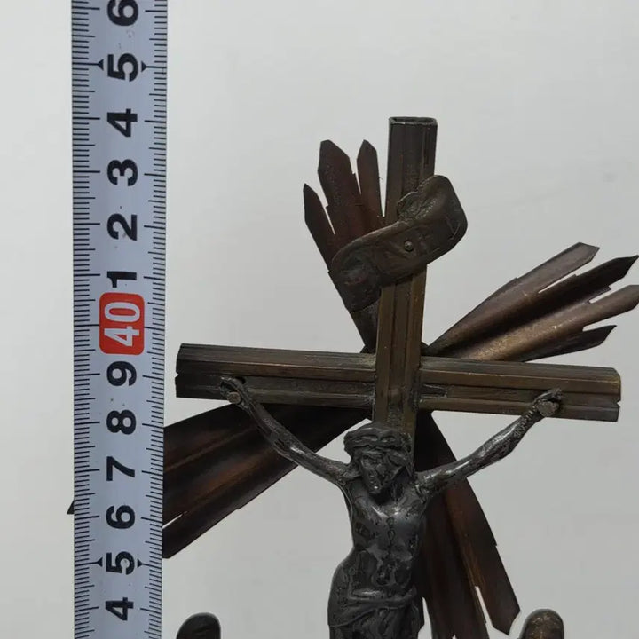[BUNJANG] 1950s Brass Cross Catholic Religious Item / 50년대 황동 십자가 성물 가톨릭 천주교 십자가
